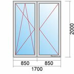 Balkontür Maß 1700x2000mm