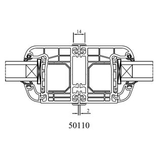 Drutex Iglo 5 Fenster mit H Kopplung einteilige Koppelleiste 50110