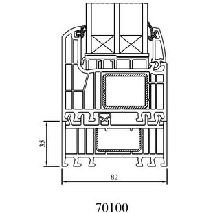 Drutex Iglo Energy Fenster mit Rahmenverbreiterung 35mm Stahlverstärkung 70100