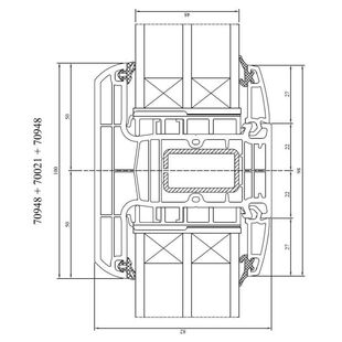 Drutex Iglo Energy Kämpfer 100mm 70948 70021