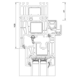 Drutex Iglo Edge - 80001-80013-70100 - PSK- Tür oben RVB 35mm