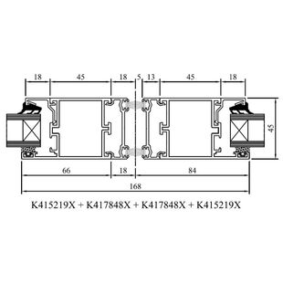 Drutex MB 45 Schiebetür Flügel Treffpunkt