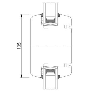 Drutex Softline 68 Pfosten Glasteilende Kämpfer-Sprosse 105mm