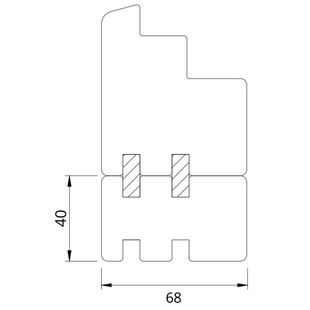 Drutex Softline 68 Rahmenverbreiterung 40mm PR 68040 (PR040)