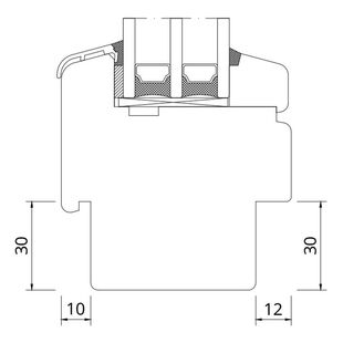 Drutex Softline 78 Festverglasung mit Standard Falz beidseitig