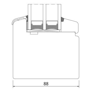 Drutex Softline 88 Festverglasung ohne Falz