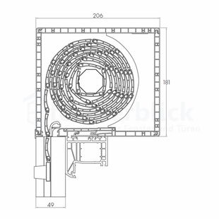 Aufsatzrollladen Exte Exakt mit Kastenhöhe 181mm