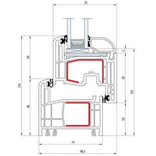 Kunststof profiel Gealan S 8000