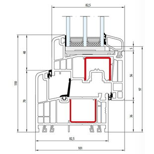 Gealan S 9000 Fenster Classic-Line 110mm mit STV - 6002 - 6079