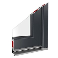 Kunststofftür Profil Anthrazit