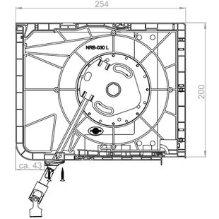 Aufsatzrollladen PMX Kurbelgetriebe Kasten 200mm unten