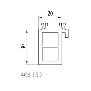 Salamander 406 139 Bankanschlussprofil 30mm