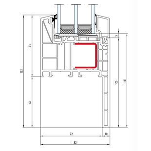 Salamander bluEvolution 82 Festverglasung Flosse 60mm - HO9100