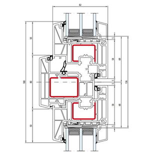 Salamander bluEvolution 82 Fenster Classic-Line 85mm Stulp 80mm - HO9800 - HO8521