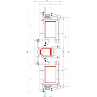 Salamander greenEvolution 76 MD Pfosten 90mm Verstärkung Tür innen öffnend - 762008 - 761014