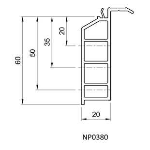 Salamander NP0380 - Steinbankanschluss - 60mm