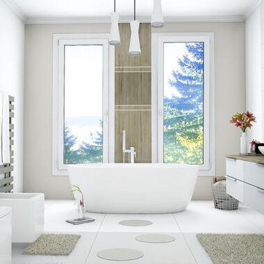 Schmale Badezimmerfenster