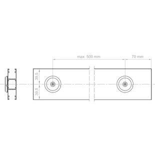 Vorbaurollladen Führungsschiene Doppel Schnapperplatten Montage