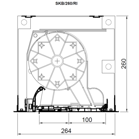 SKB Styroterm Aufsatzrollladen 260mm RI Querschnitt