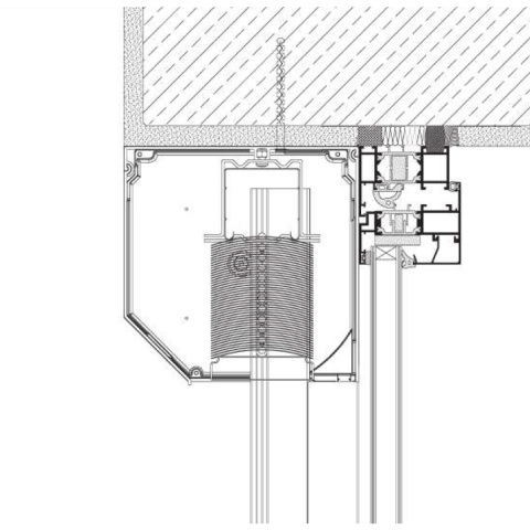 Vorbau-Raffstore SKEF Einbaubeispiel in der Laibung