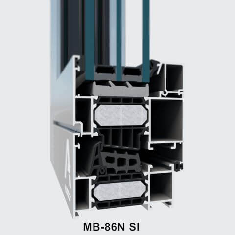 Alufenster MB-86N ST Schnitt