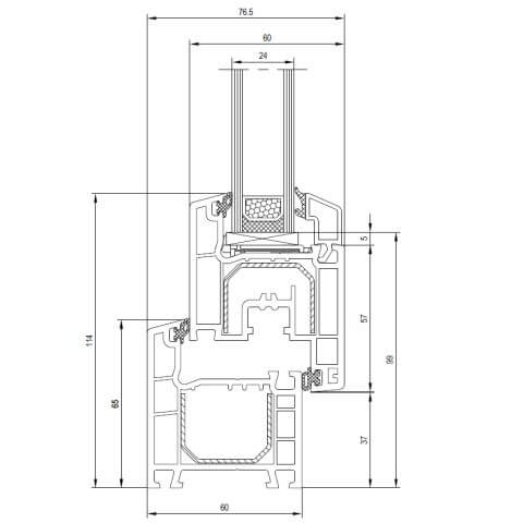 Kunststofffenster Aluplast IDEAL 2000 Technische Details