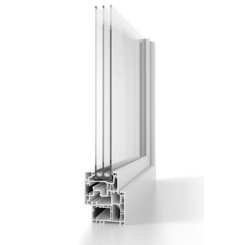 Kunststofffenster Aluplast Energeto Neo 76mm Schnitt