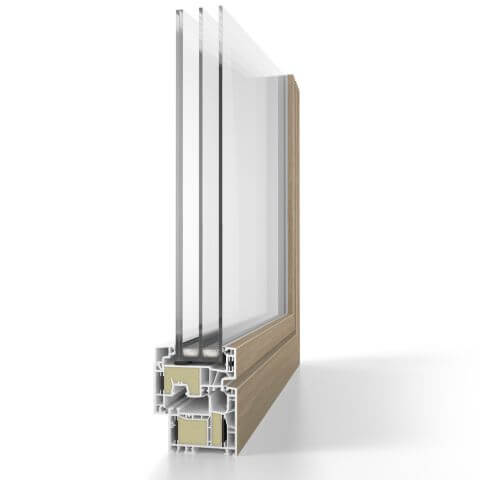 Kunststofffenster Aluplast Energeto Neo 76mm Foam Inside Schnitt