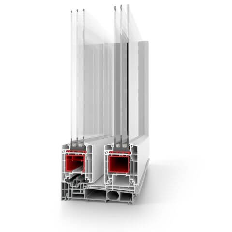 Hebeschiebetür aluplast HST 85 Standard Profilschnitt