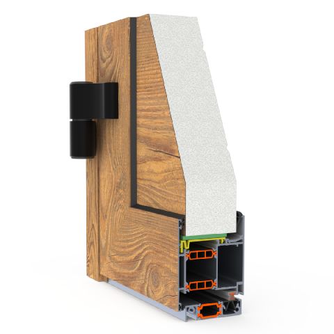 Krispol garagedeur met DB-75-profiel en 60 mm paneeldikte