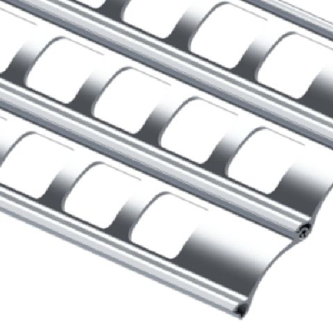 Rollgitter-Lamelle R2 AM von Krispol - Aluminium-Profil mit rechteckigen Öffnungen