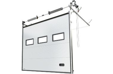 Industrie-Sektionaltor von Krispol K2 IM mit V-Profilierung aus Stahl