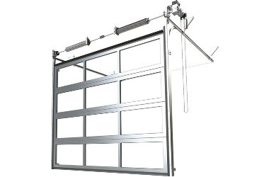 Industrie-Sektionaltor von Krispol K2 IP mit Glas aus Aluminium
