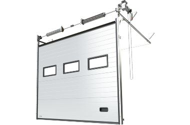 Industrie-Sektionaltor von Krispol K2 IS mit schmaler Sicken-Prägung aus Stahl