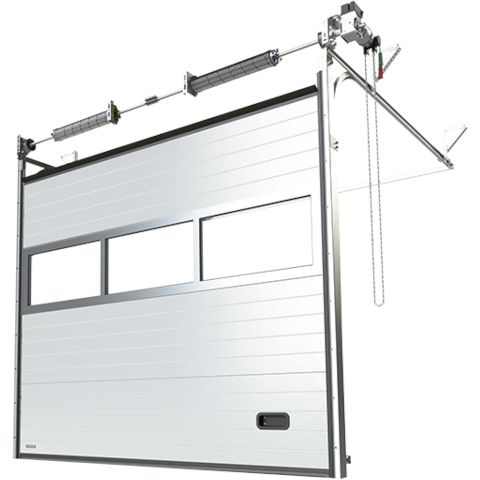 Industrie-Sektionaltor K2 IA (aus Aluminium) - Mit schmalen Sicken