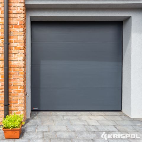 Sektionaltor vom Hersteller Krispol in Anthrazit glatt