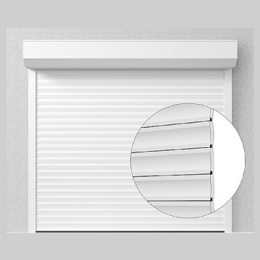 Garagen-Rolltor Vente in Weiß mit Kasten außen