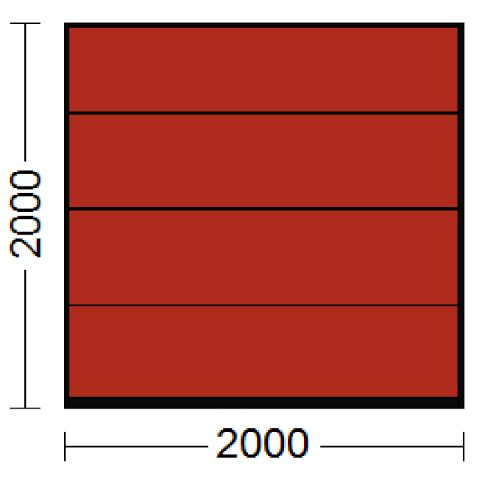 Sektionaltor als Garagentor in Feuerrot (RAL 3000)