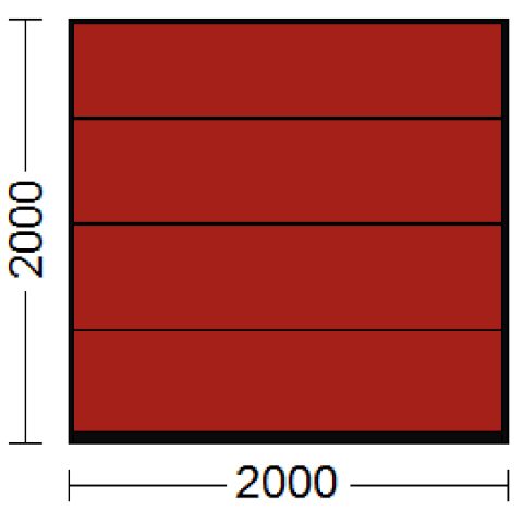 Sektionaltor als Garagentor in Signalrot (3001)