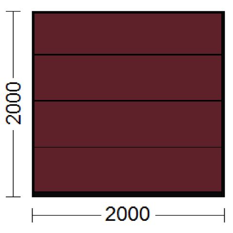 Sektionaltor als Garagentor in Weinrot (RAL 3005)