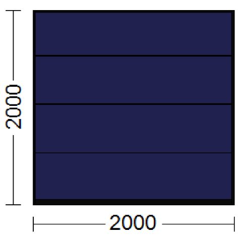 Sektionaltor als Garagentor in Ultramarinblau (RAL 5002)