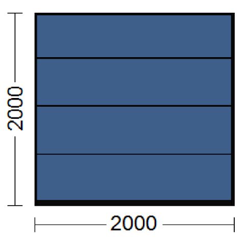 Sektionaltor als Garagentor in Brillantblau (RAL 5007)