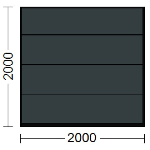 Sektionaltor als Garagentor in Schwarzgrün (RAL 6012)
