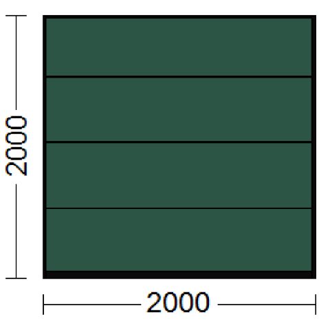 Sektionaltor als Garagentor in Kiefergrün (RAL 6028)