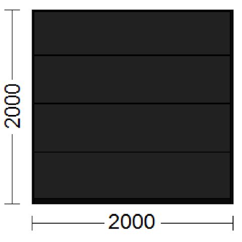 Sektionaltor als Garagentor in Schwarzbraun (RAL 8022)