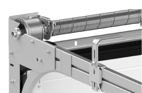 Sektionaltor-Konstruktion mit Korrosionsschutzverzinkung der Drehfeder