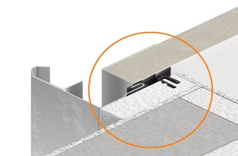 Sektionaltor-Isolation mit Dichtung an der Wand