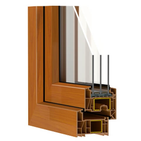 Kunststofffenster Decco 82 - Profil 3-fach Verglasung