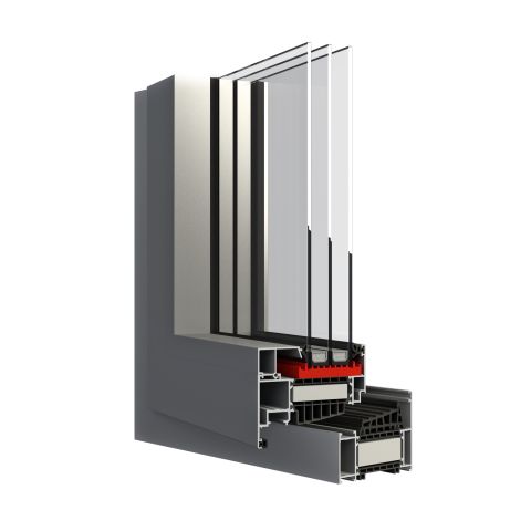 Alu kozijn MB-104 Passive met drievoudige beglazing