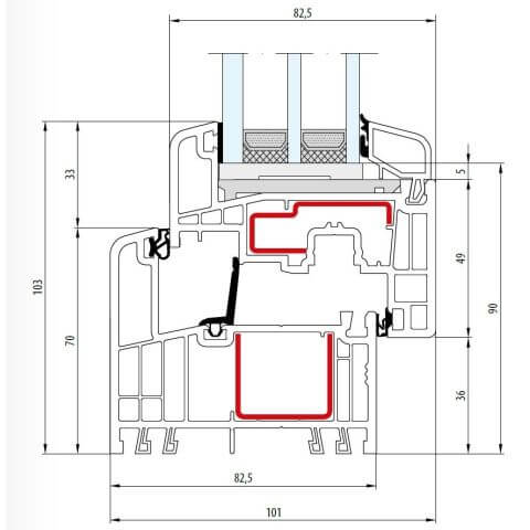 Kunststoffprofil Gealan Lumaxx Detailzeichnungen